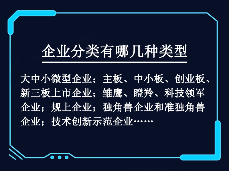 企業(yè)類型劃分
